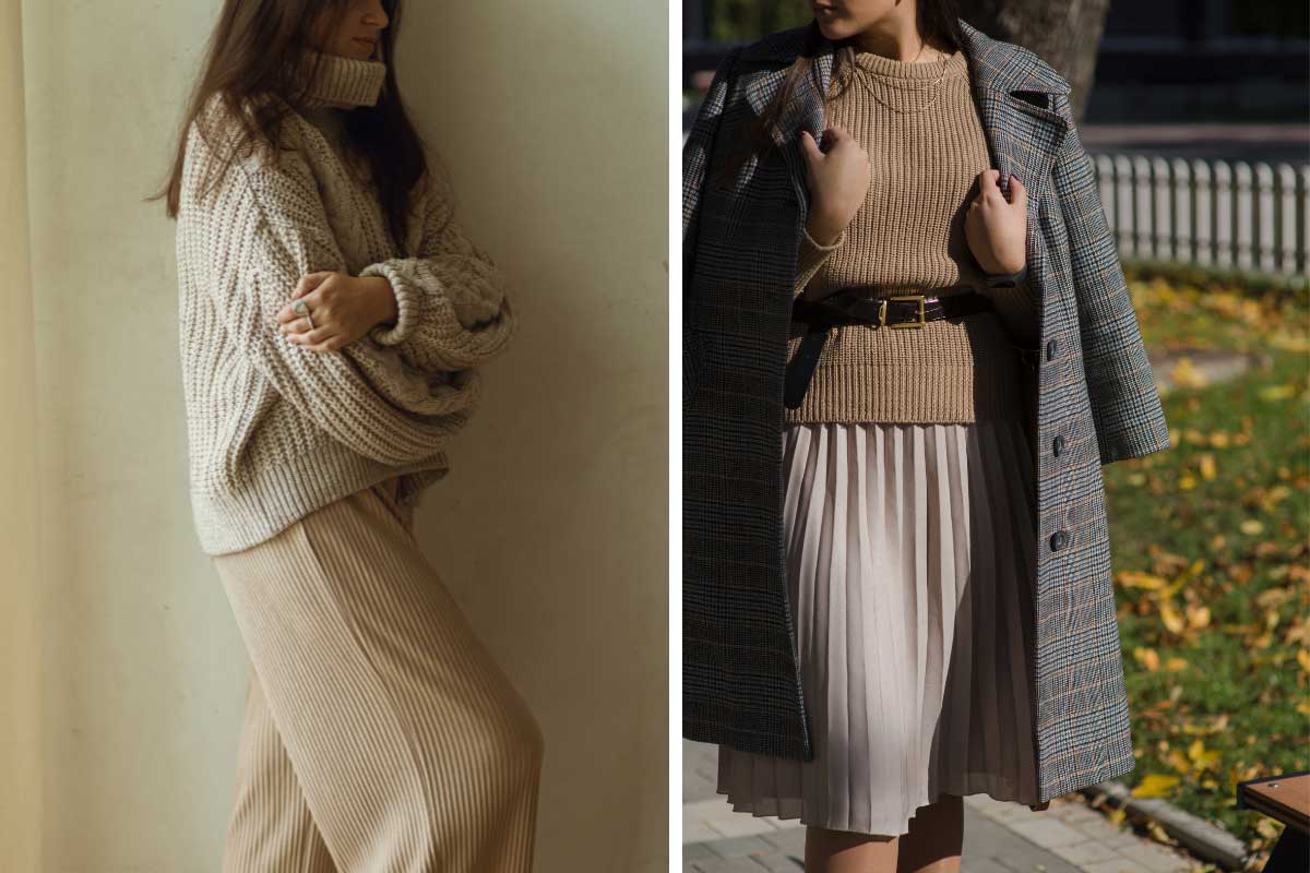 wool skirts knits