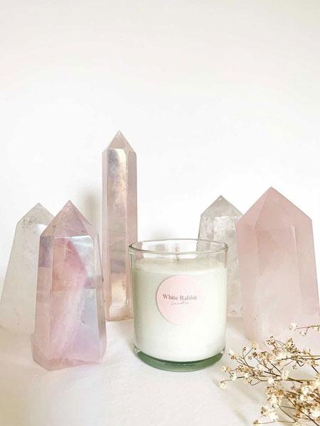 Celebrate White Rabbit Candless Co's first birthday with candles, crystals, and more